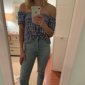 Size small saylor off the shoulder top